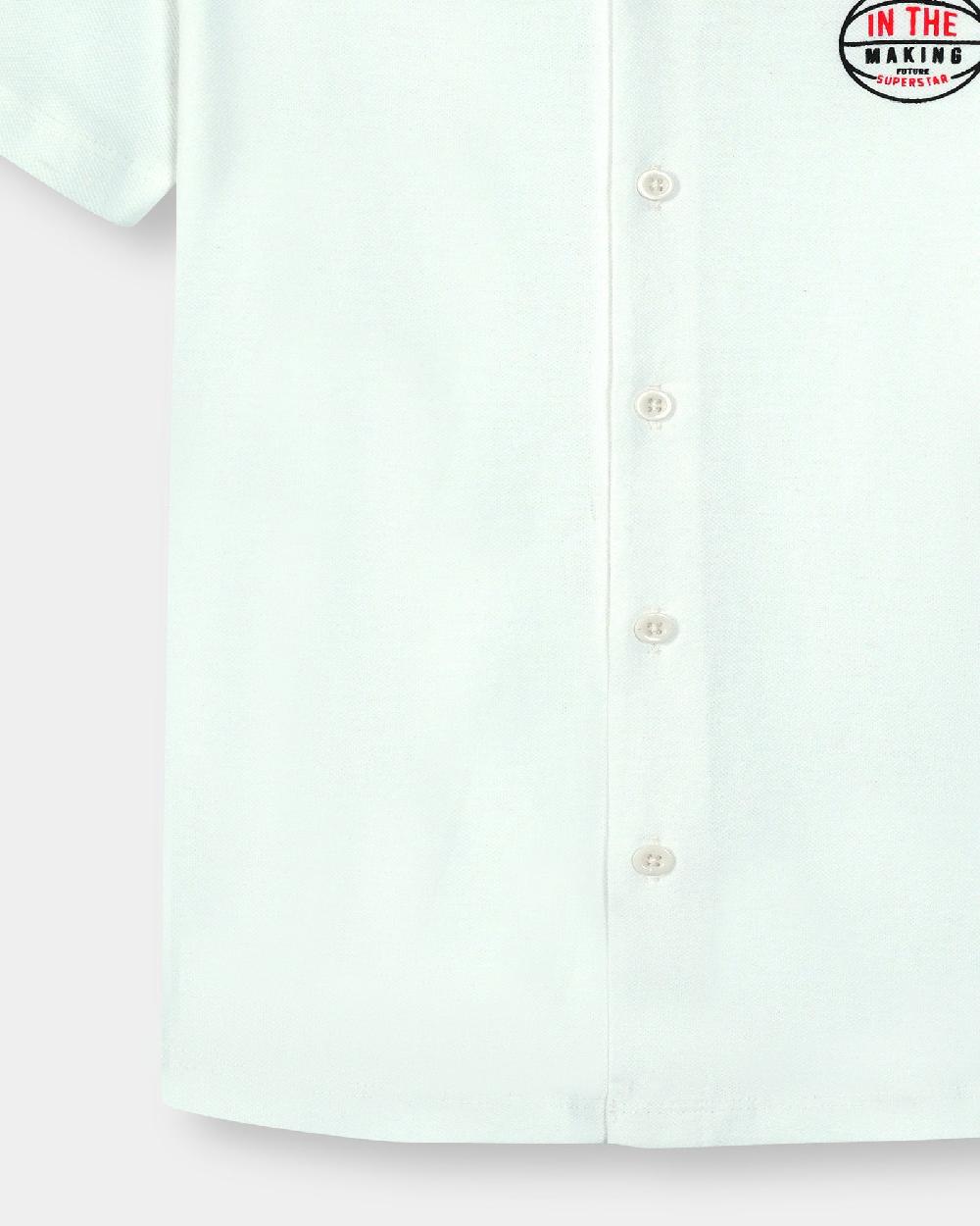Engine Boys Button Down VKT163-506-WHT