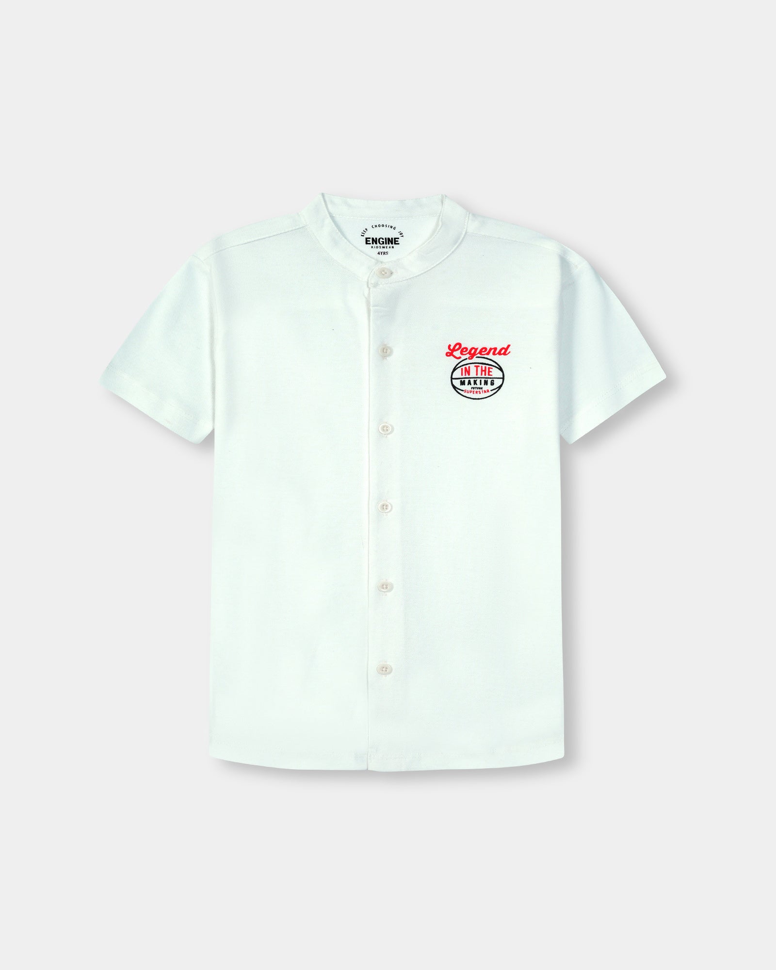engine Boys Button Down VTT170-2YR-WHT