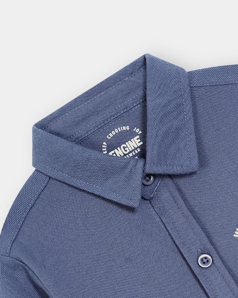 Engine Boys Button Down VTT184-2YR-BLU