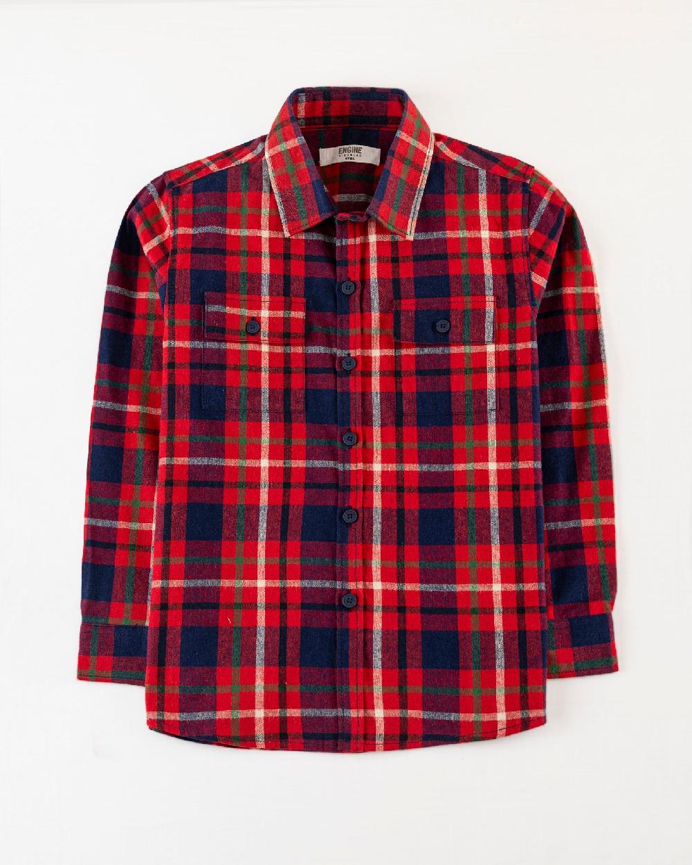 engine Boys Casual Shirt IC3042-I02-RED