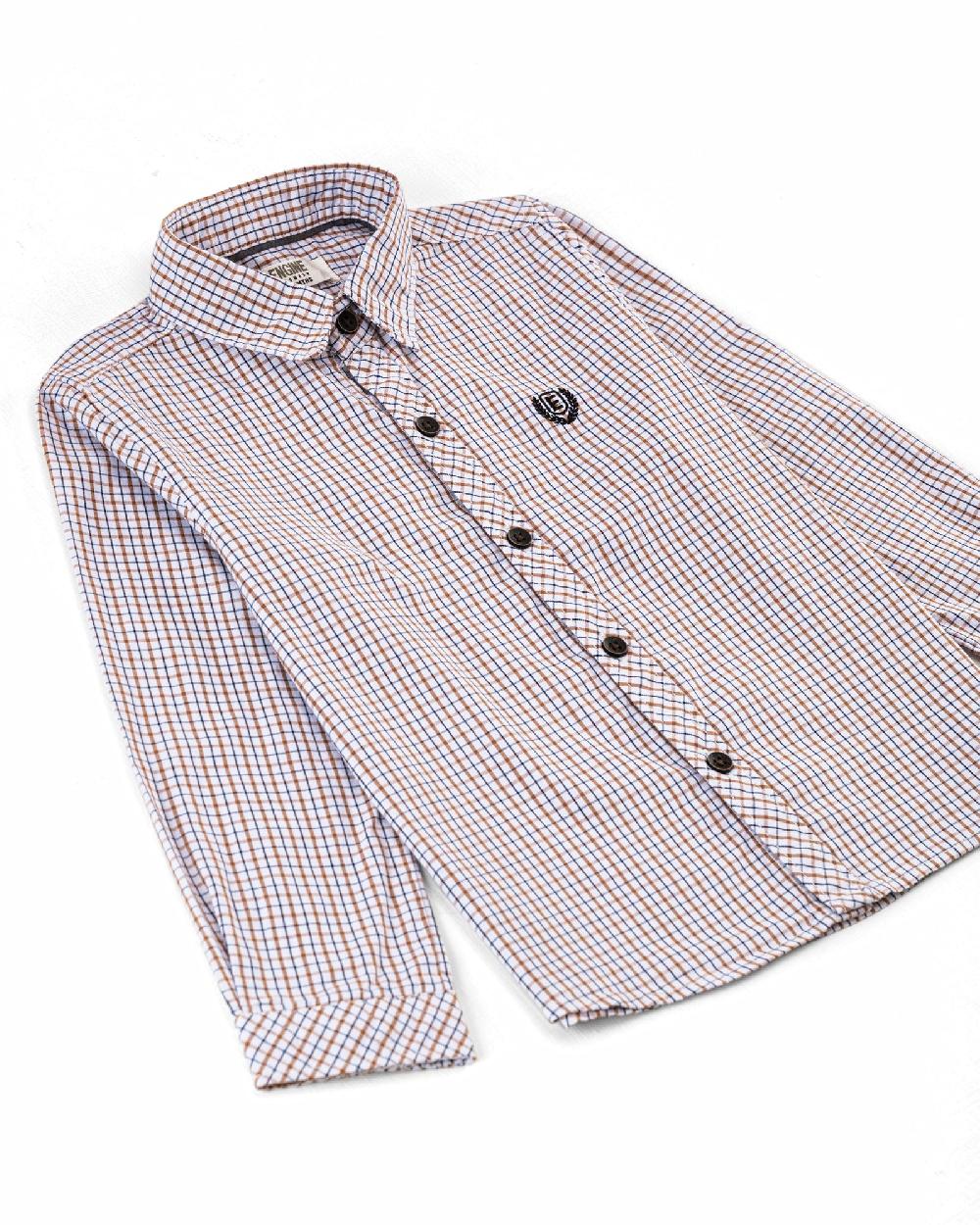 Engine Boys Casual Shirt IC4011-I02-BRN