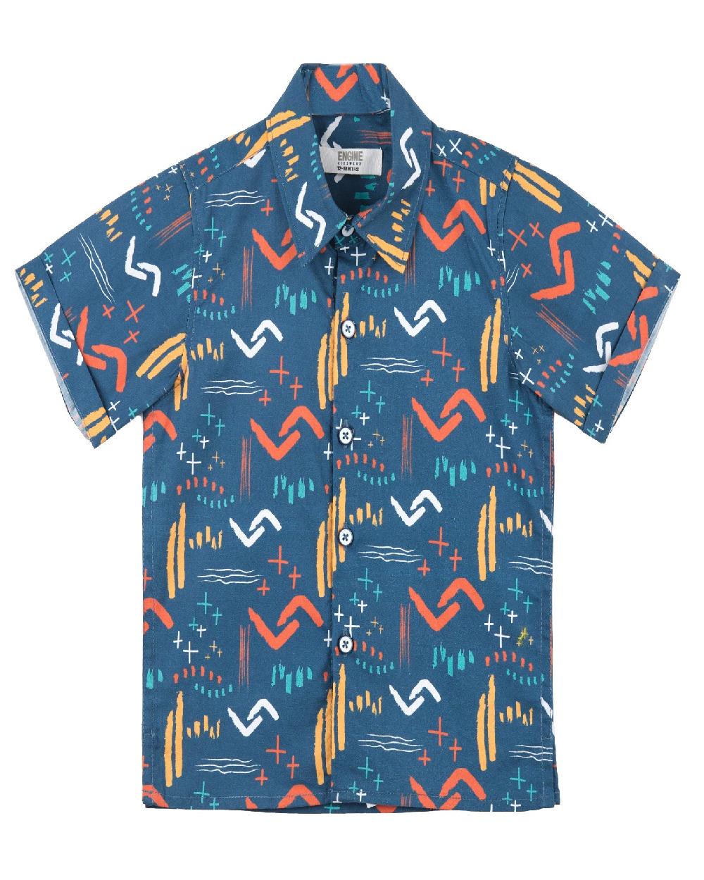 engine Boys Casual Shirt IC4015-I02-NVY