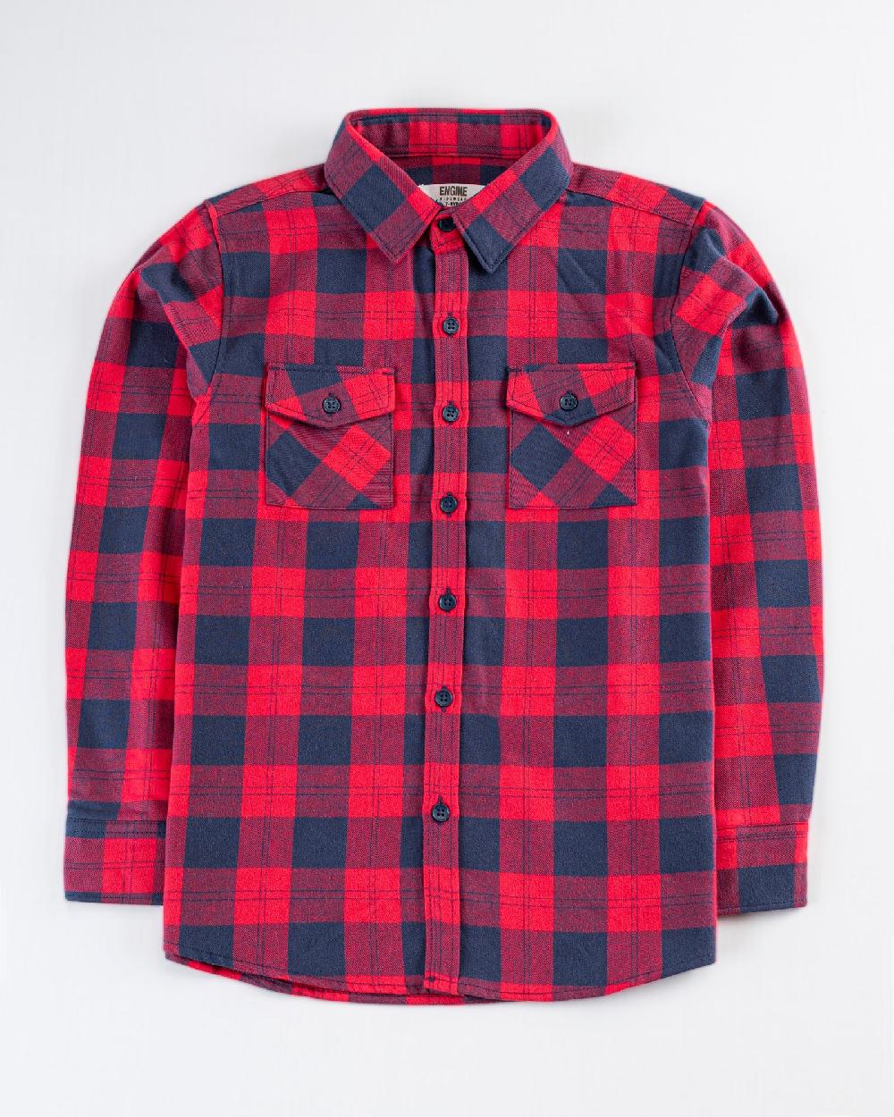 engine Boys Casual Shirt KC3046-K02-RED