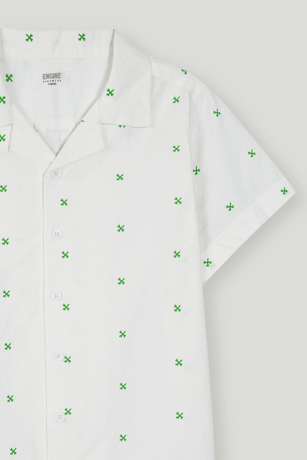 Engine Boys Casual Shirt KC5017-K02-WHT