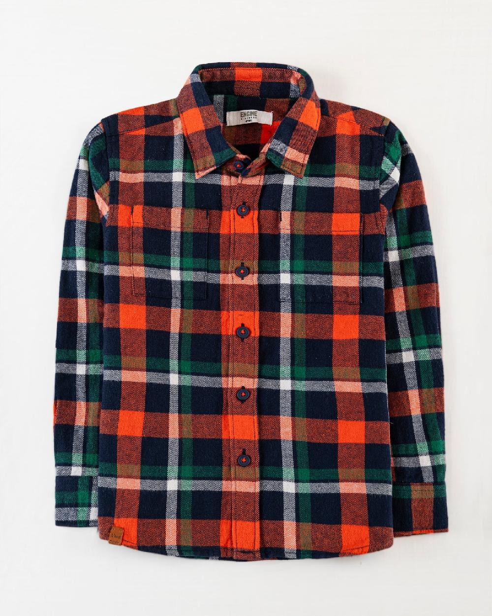 engine Boys Casual Shirt TC3054-2YR-ORG