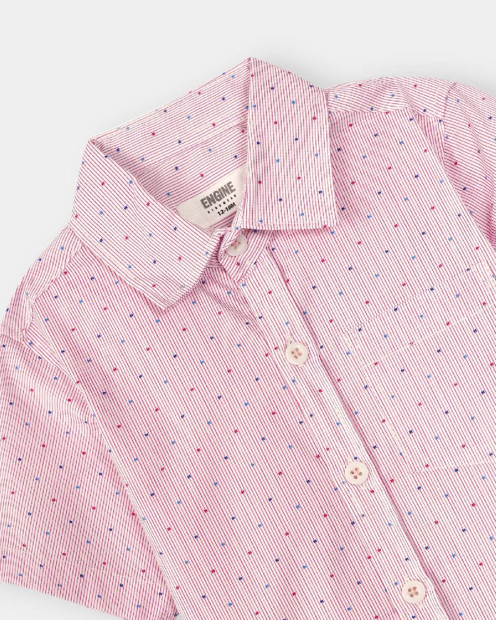 Engine Boys Casual Shirt VIC025-I02-RED