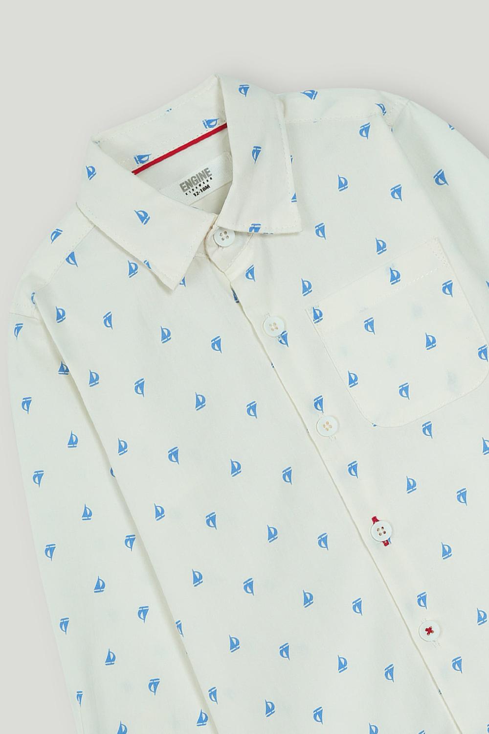 Engine Boys Casual Shirt VIC026-I02-WHT