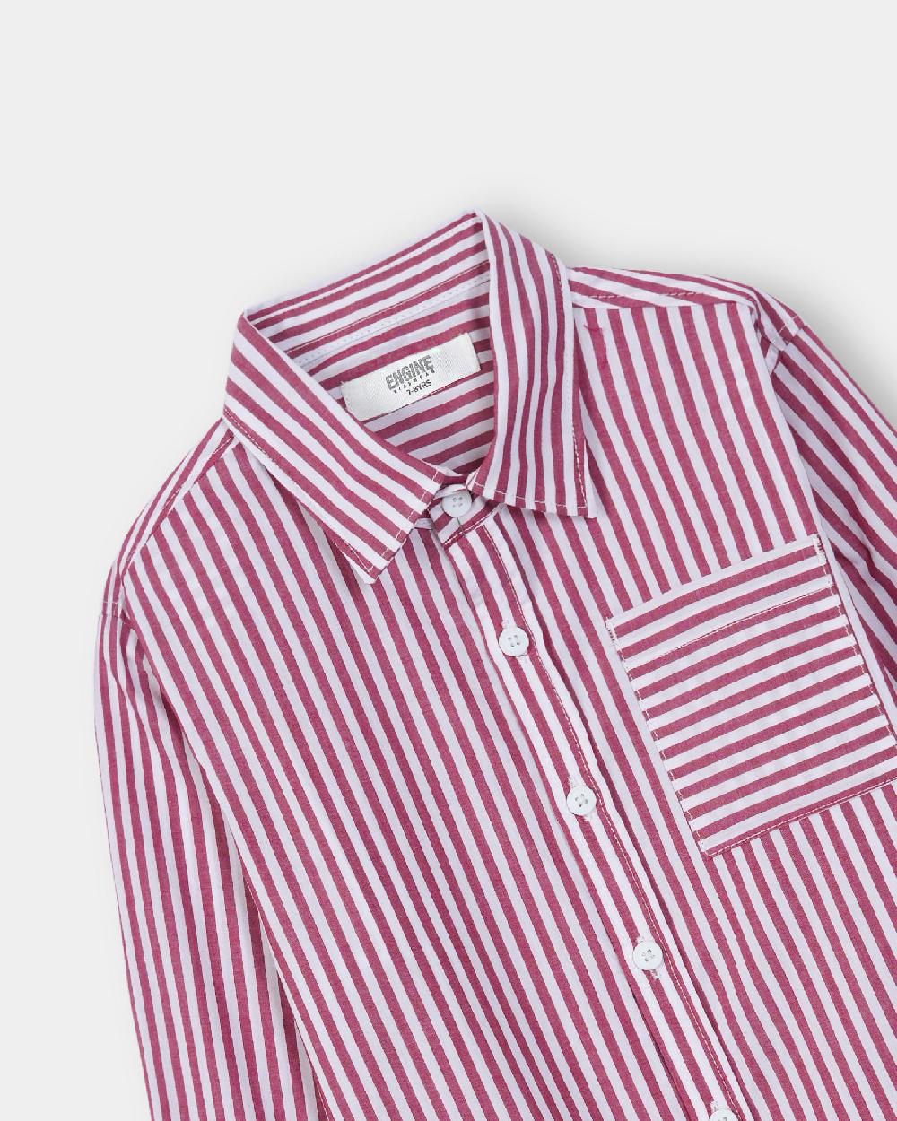 Engine Boys Casual Shirt VKC036-506-RED