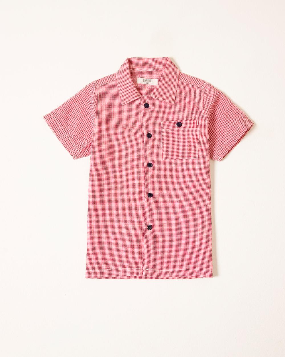 engine Boys Casual Shirt VTC012-2YR-RED