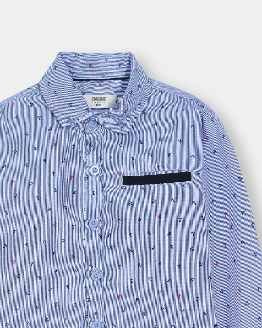 Engine Boys Casual Shirt VTC029-3YR-BLU