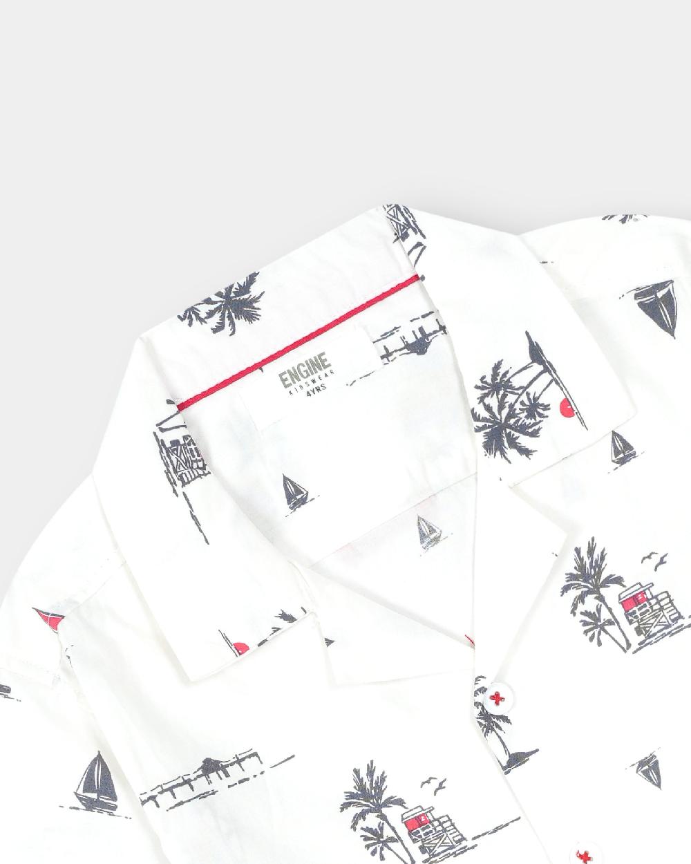 Engine Boys Casual Shirt VTC034-2YR-WH1