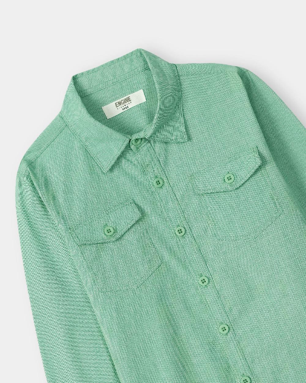 Engine Boys Casual Shirt VTC035-2YR-GRN
