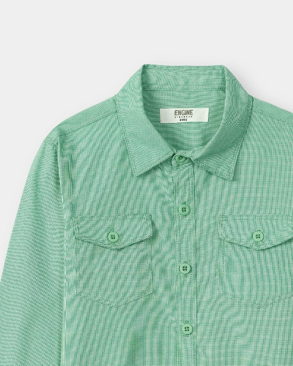Engine Boys Casual Shirt VTC035-2YR-GRN