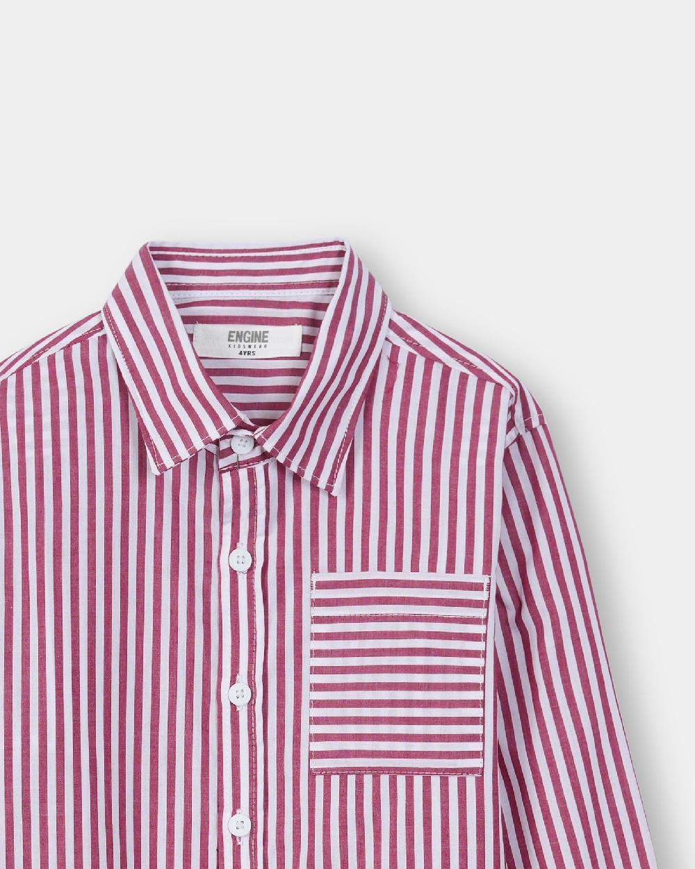 Engine Boys Casual Shirt VTC036-2YR-RED