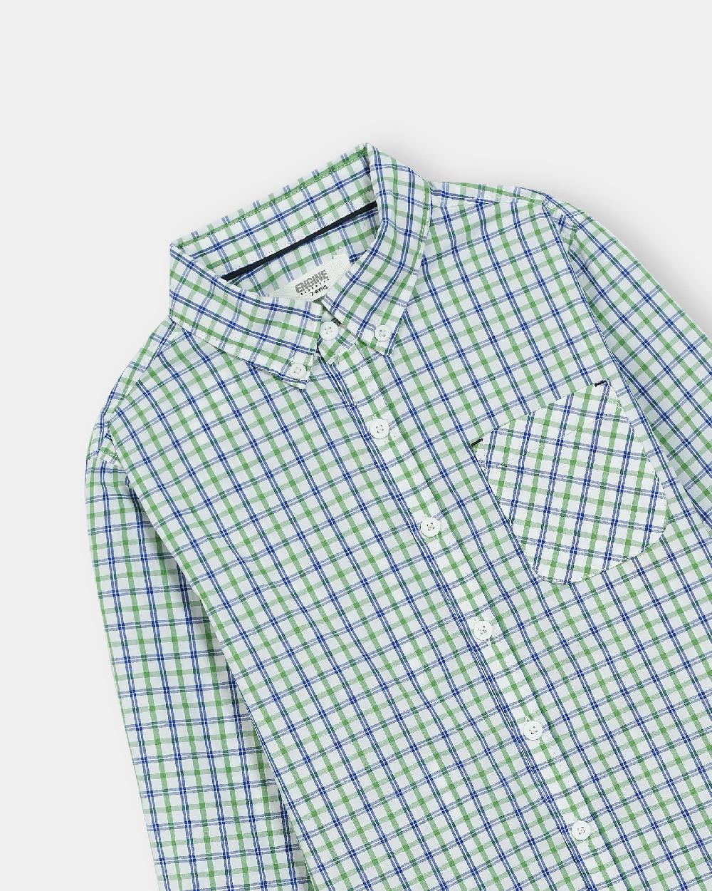 Engine Boys Casual Shirt VTC048-2YR-GRN