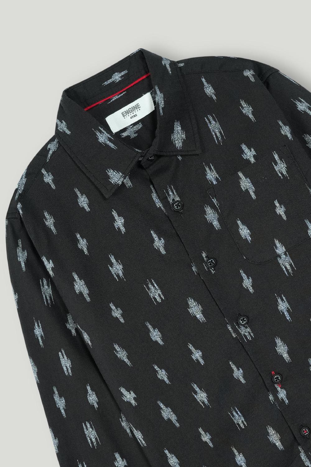 Engine Boys Casual Shirt VTC049-2YR-BLK