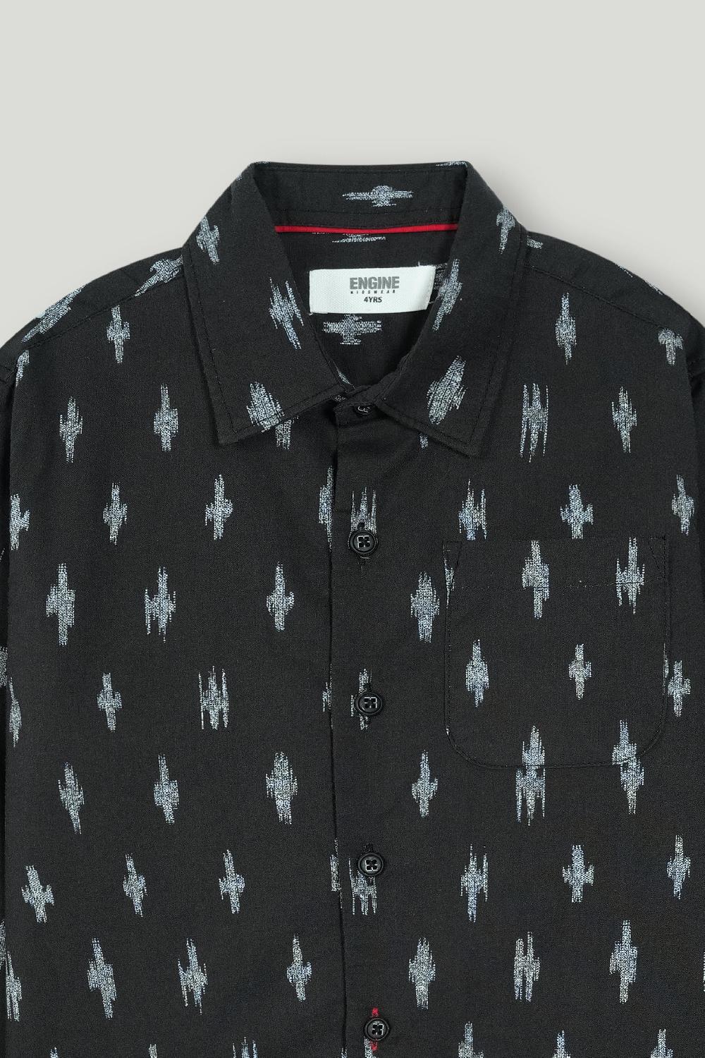 Engine Boys Casual Shirt VTC049-2YR-BLK