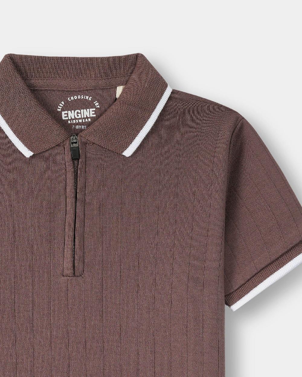 Engine Boys Polo Tee KT5036-507-BRN