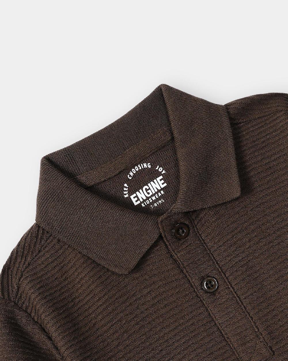 Engine Boys Polo Tee KT5059-506-BRN