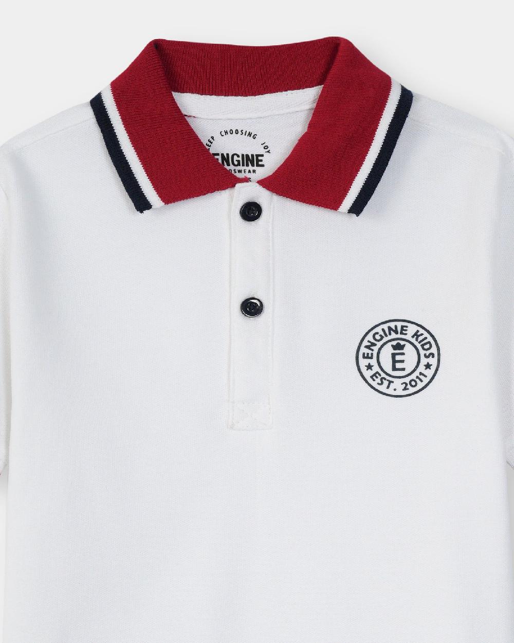 Engine Boys Polo Tee KT5060-K02-WHT