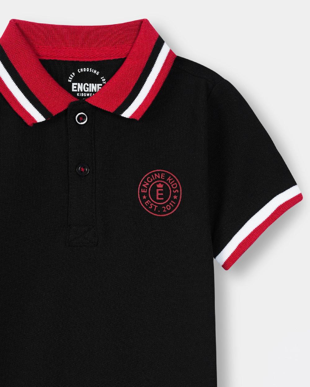 Engine Boys Polo Tee KT5064-506-BLK