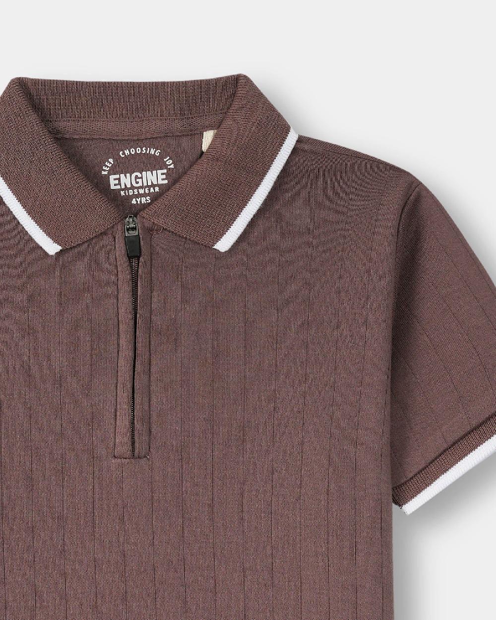 Engine Boys Polo Tee TT5033-2YR-BRN