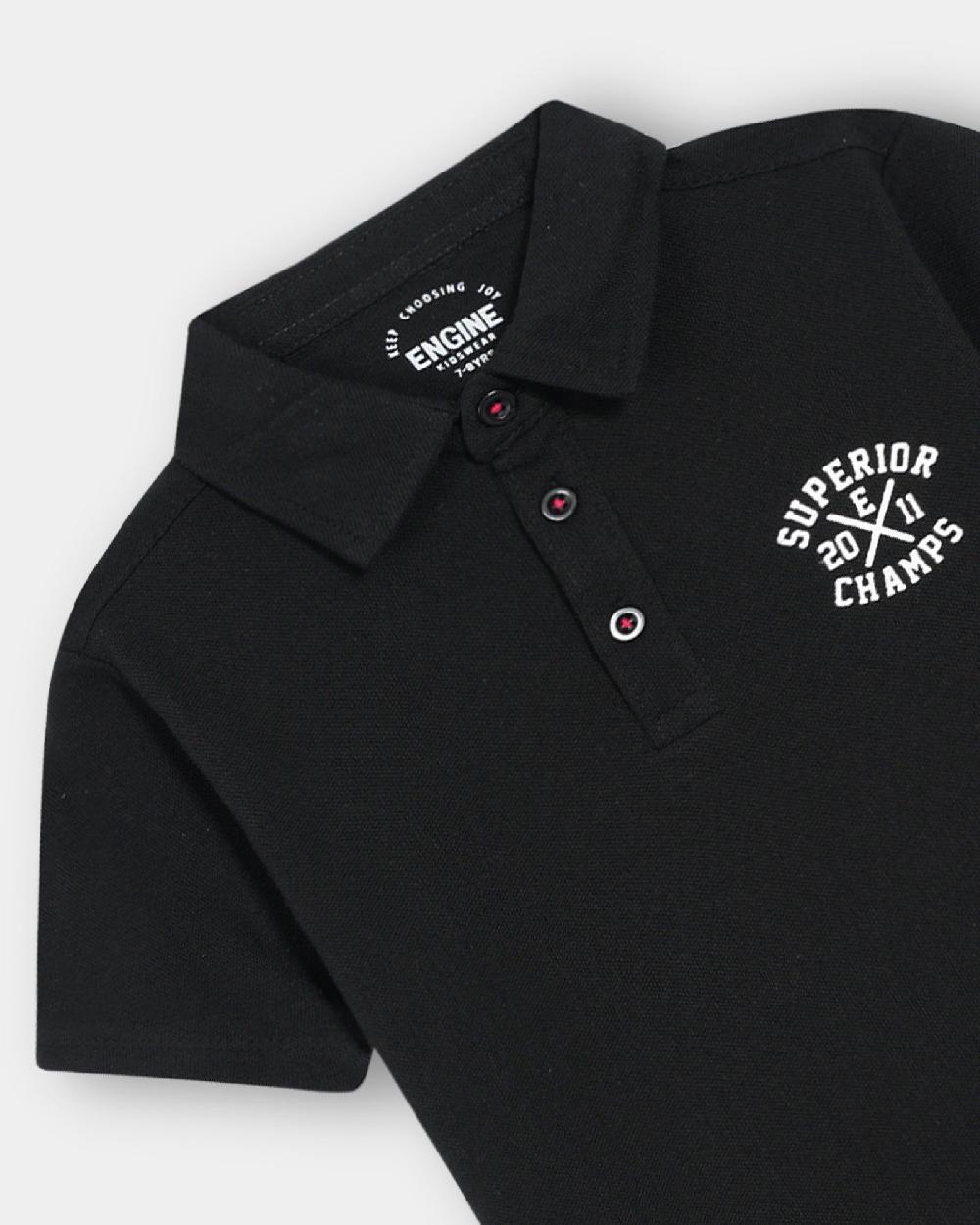 Engine Boys Polo Tee VKT126-K02-BLK