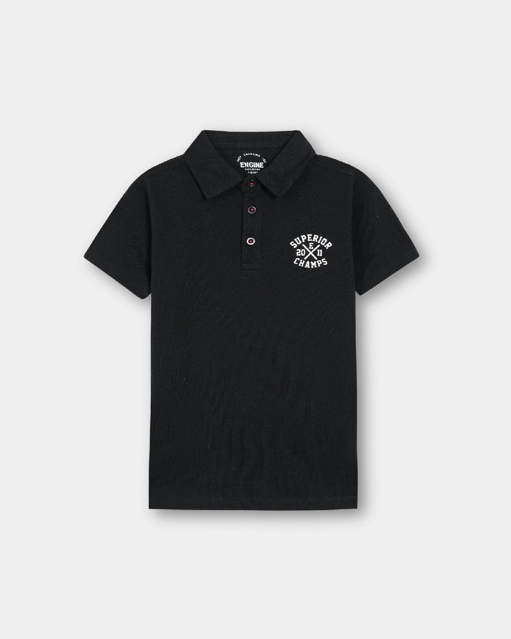 engine Boys Polo Tee VKT126-K02-BLK