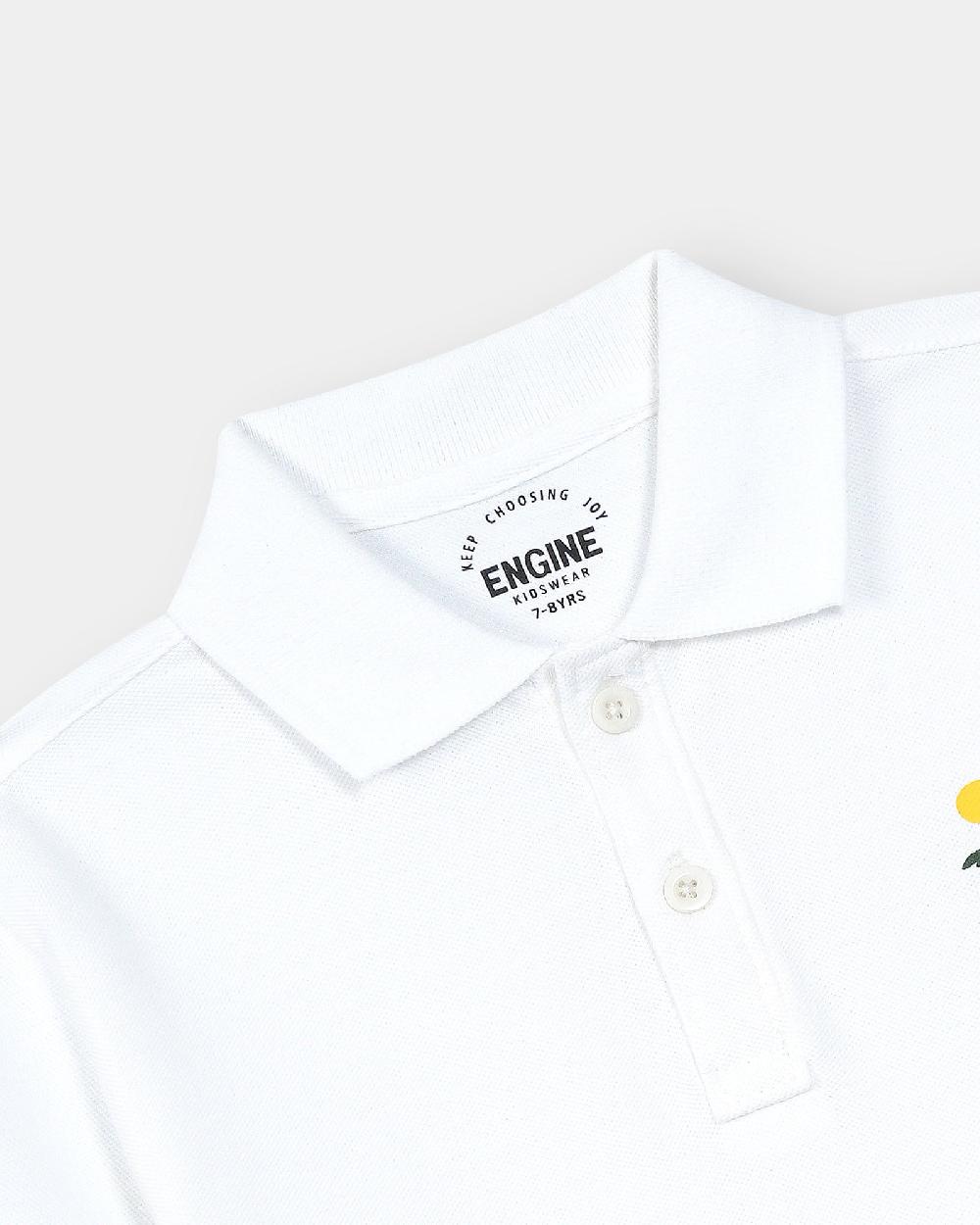 Engine Boys Polo Tee VKT153-506-WHT