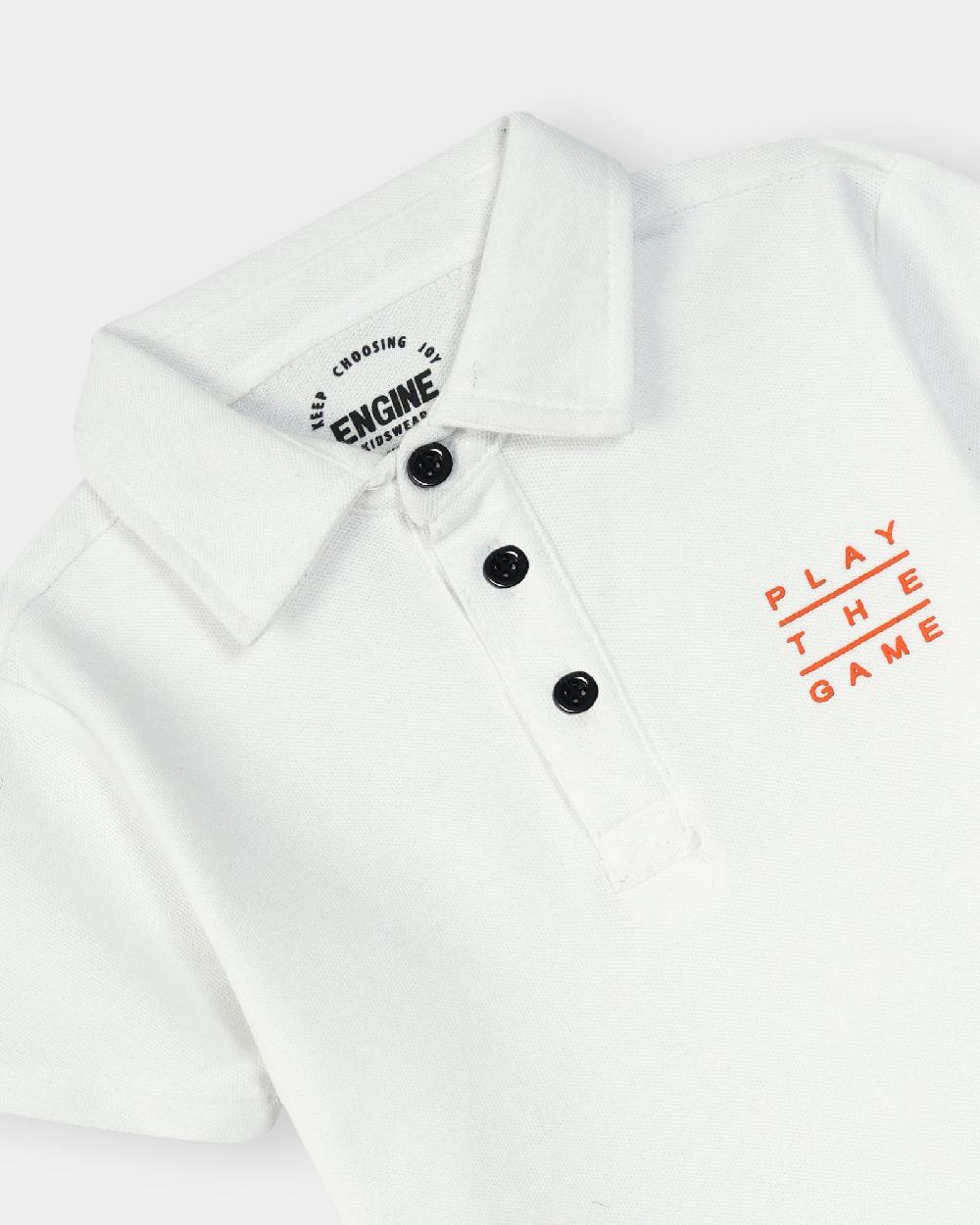 Engine Boys Polo Tee VKT195-K02-WHT