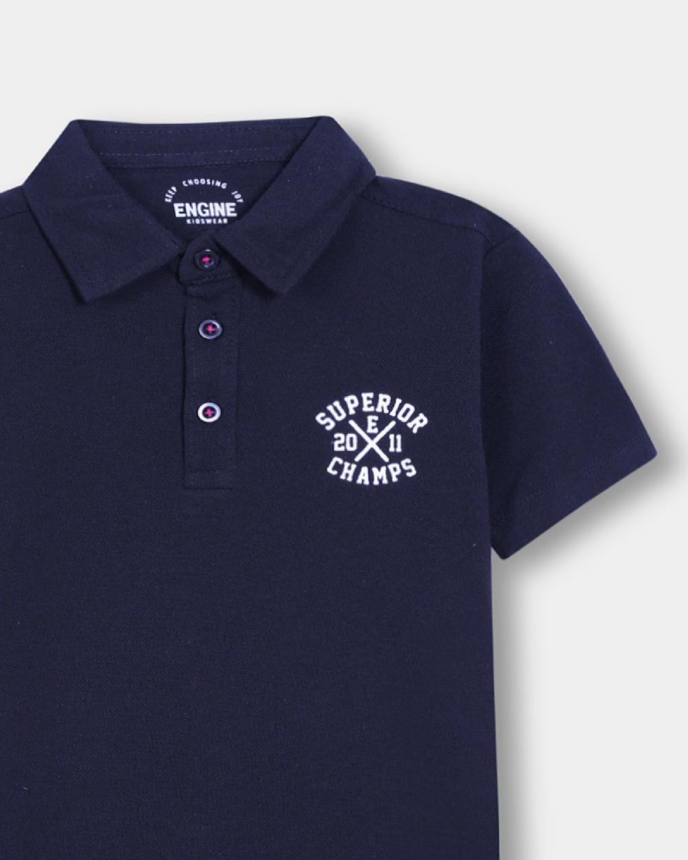 Engine Boys Polo Tee VTT140-2YR-NVY