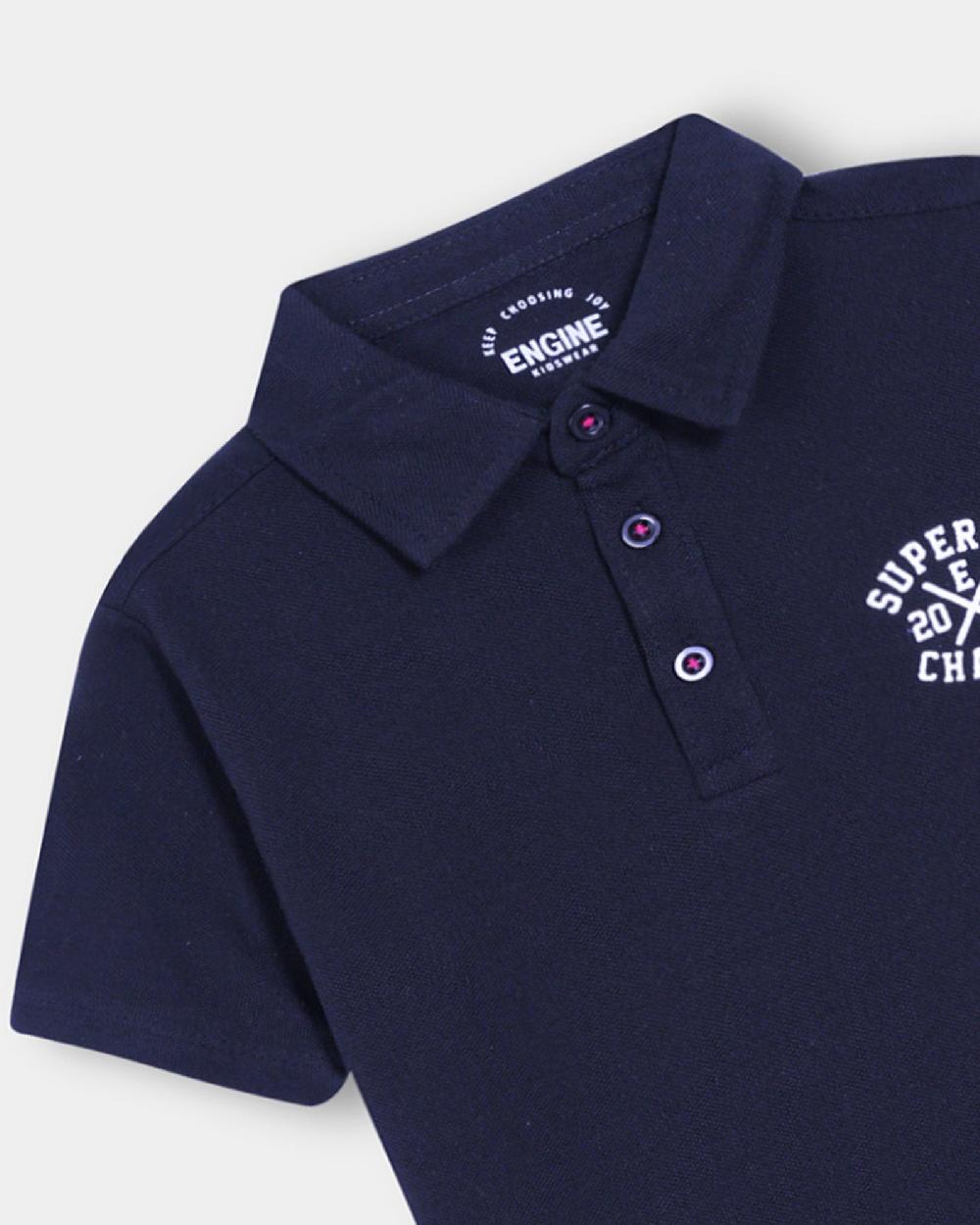 Engine Boys Polo Tee VTT140-2YR-NVY