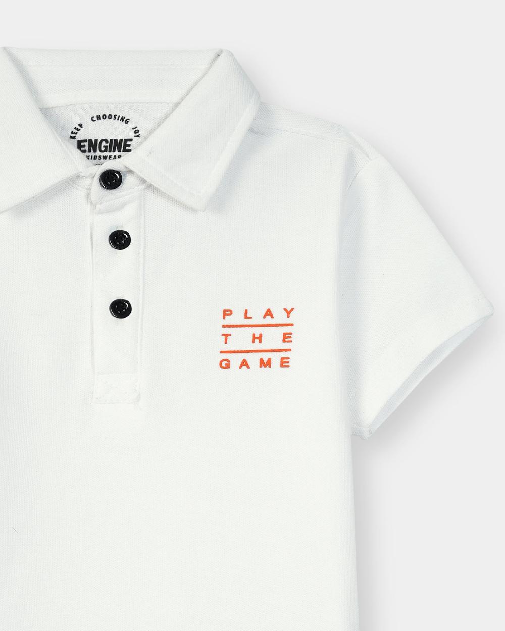 Engine Boys Polo Tee VTT201-2YR-WHT