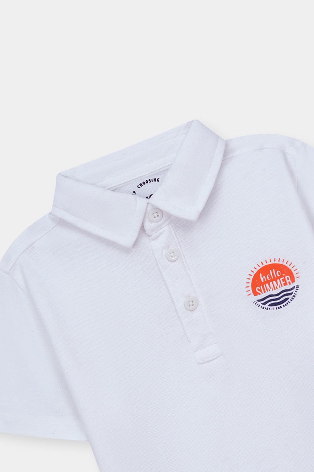 Engine Boys Polo Tee VTT247-2YR-WHT