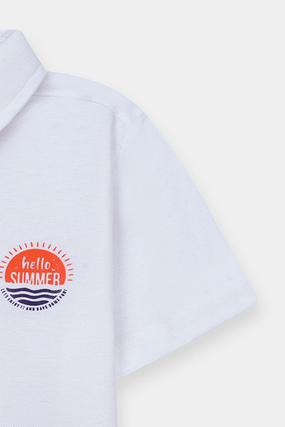 Engine Boys Polo Tee VTT247-2YR-WHT