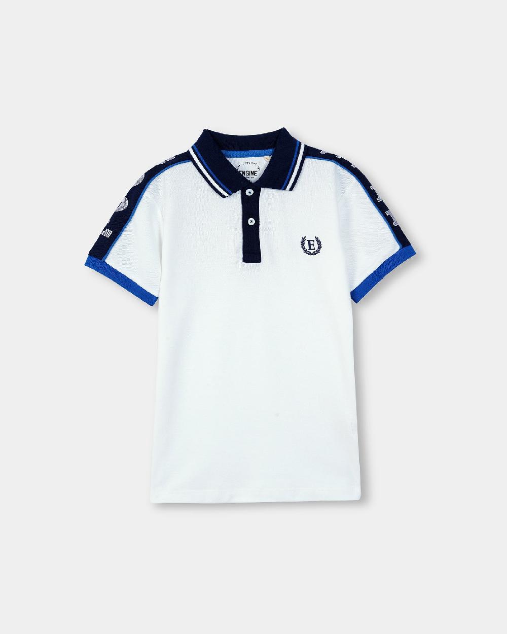 engine Boys S/S Panel Polo Tee KT4078-K02-WHT