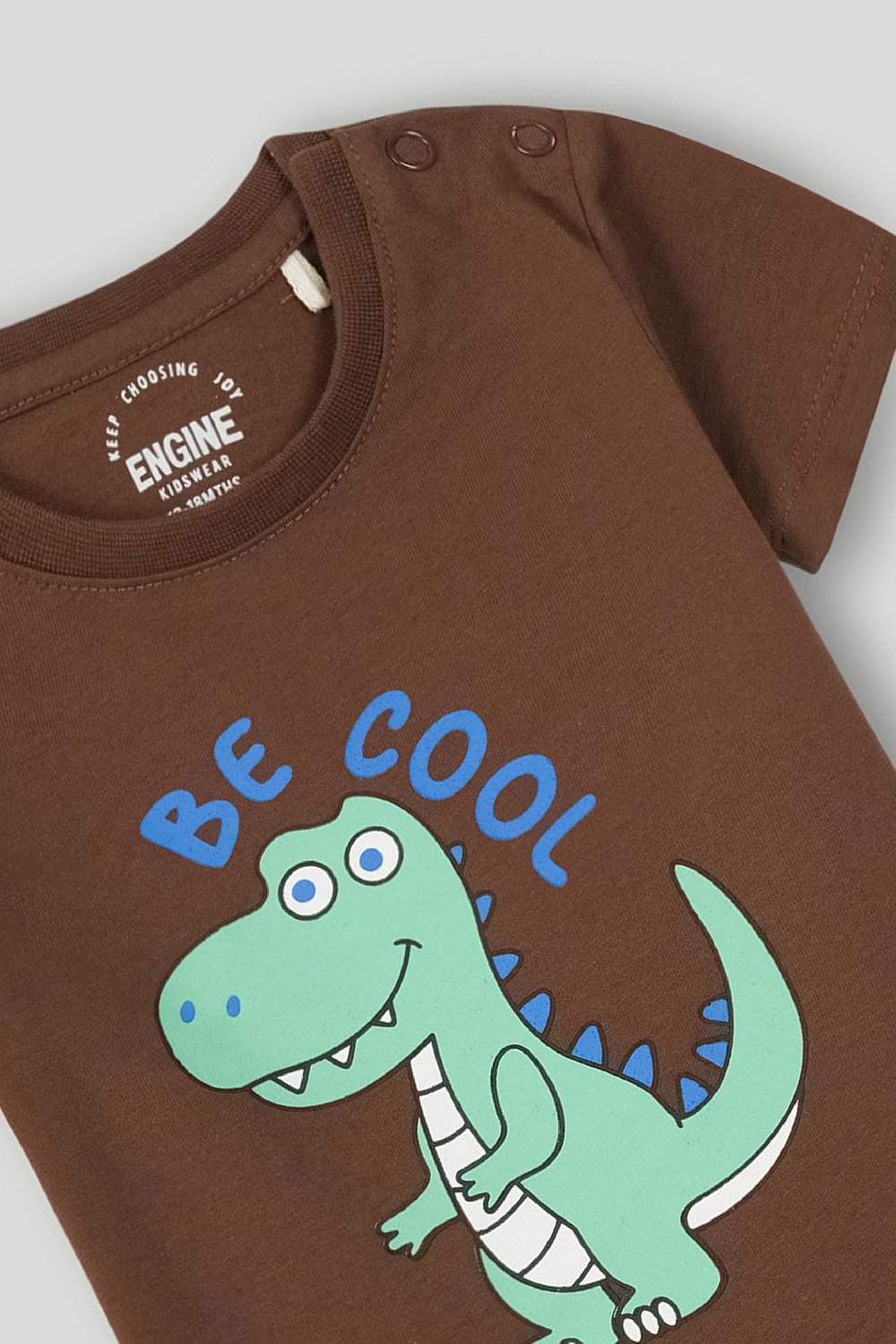 Engine Boys T Shirt VIT158-I02-Brn