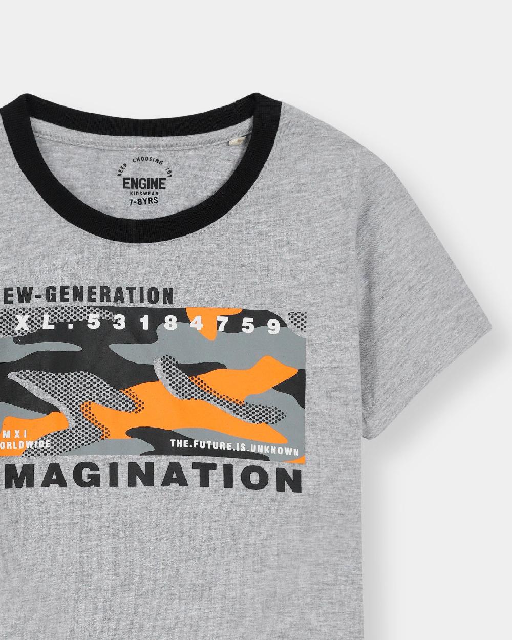 Engine Boys T Shirt VKT088-K02-GRY