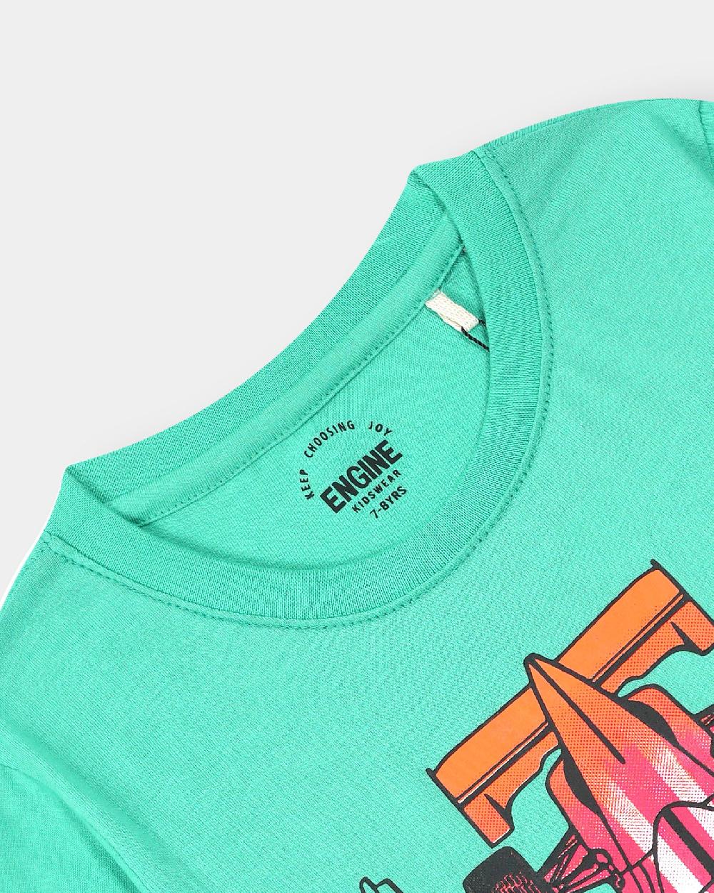 Engine Boys T Shirt VKT118-K02-GRN