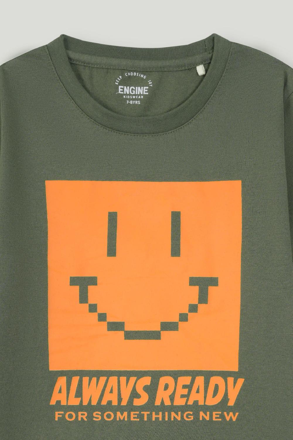 Engine Boys T Shirt VKT188-506-OLV