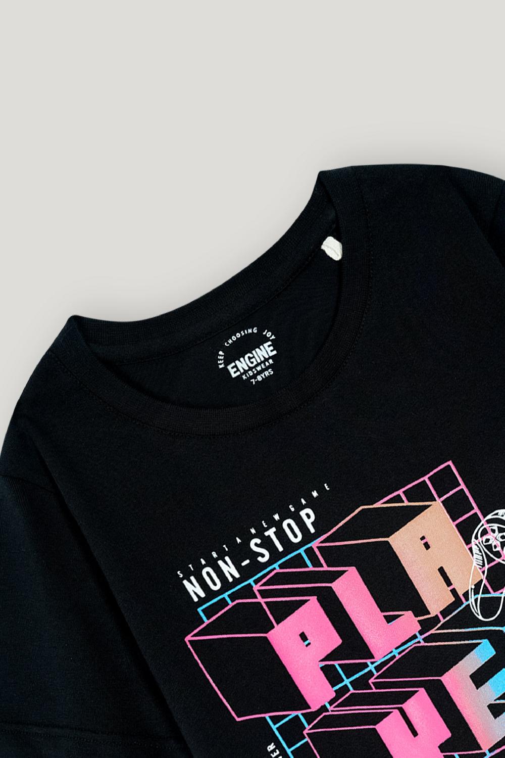 Engine Boys T Shirt VKT235-K02-BLK