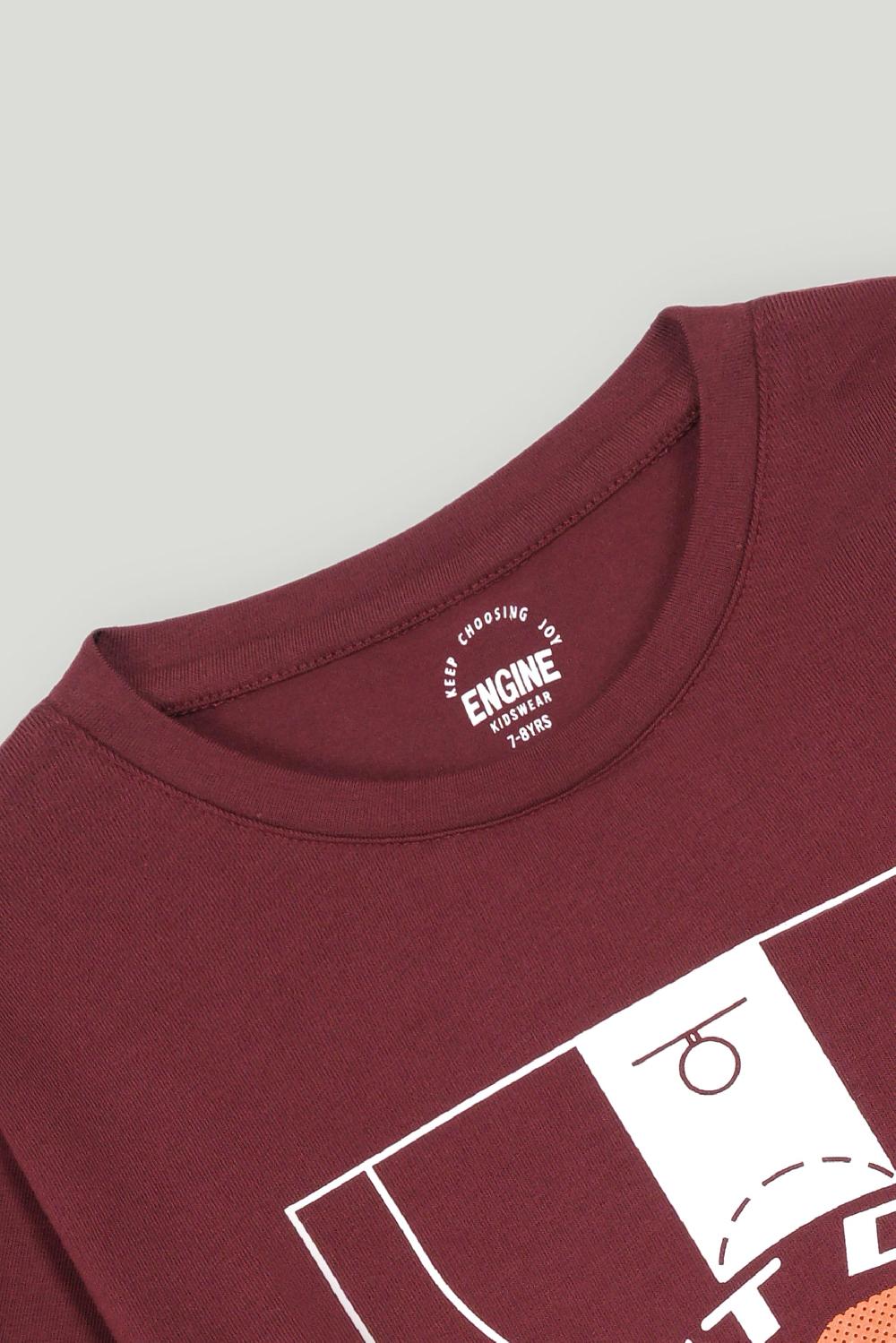 Engine Boys T Shirt VKT240-K02-MRN