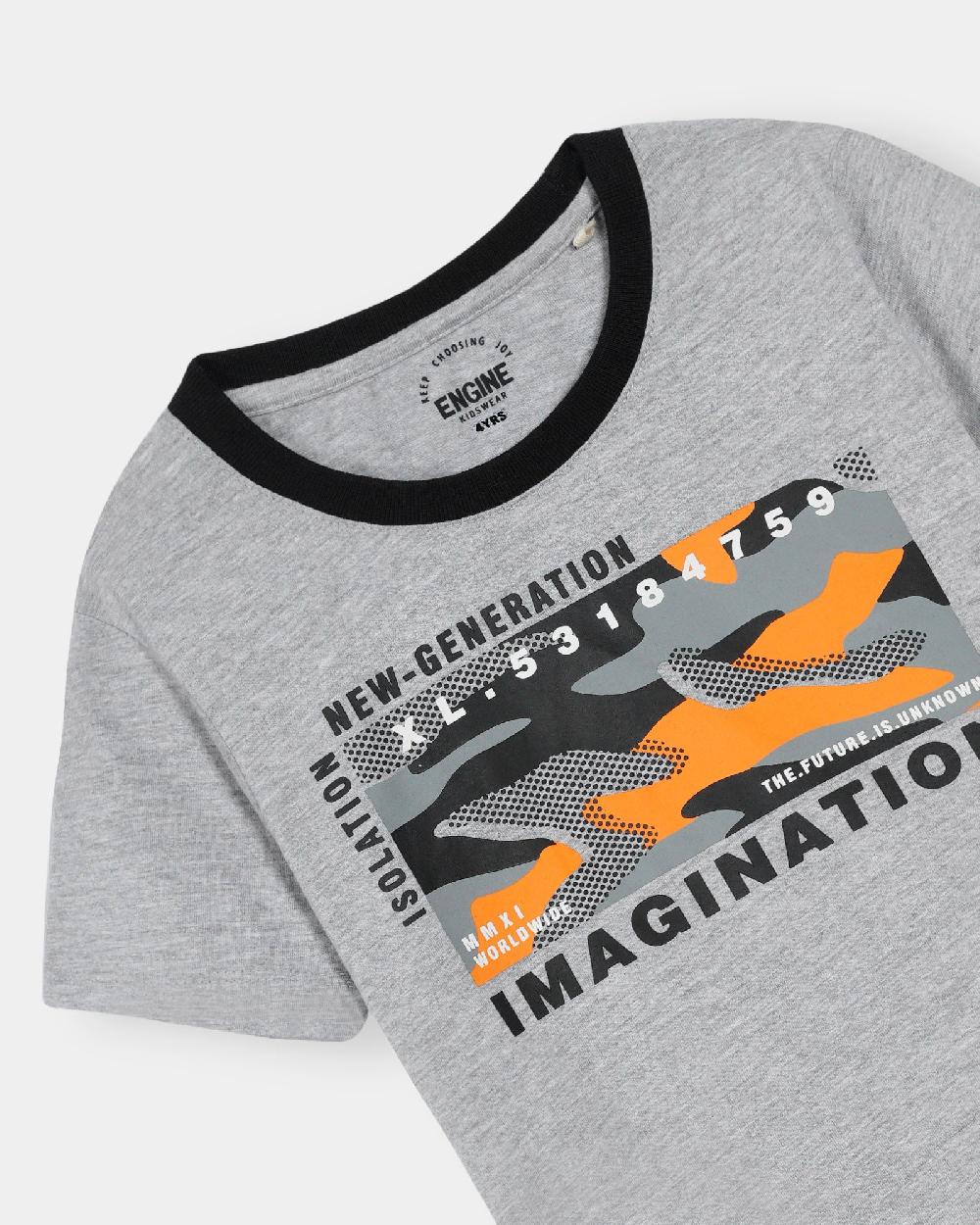Engine Boys T Shirt VTT101-2YR-GRY
