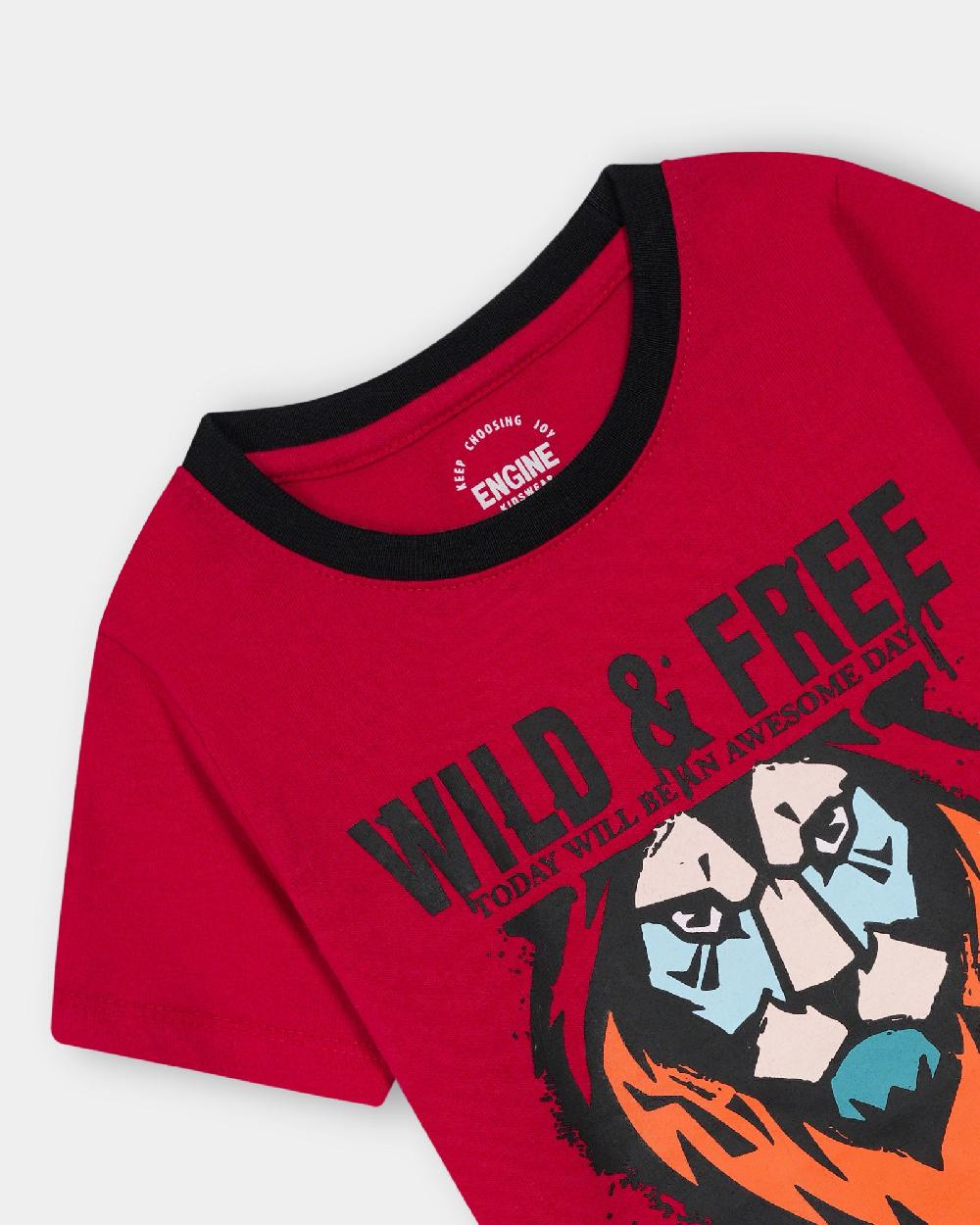 Engine Boys T Shirt VTT113-3YR-RED