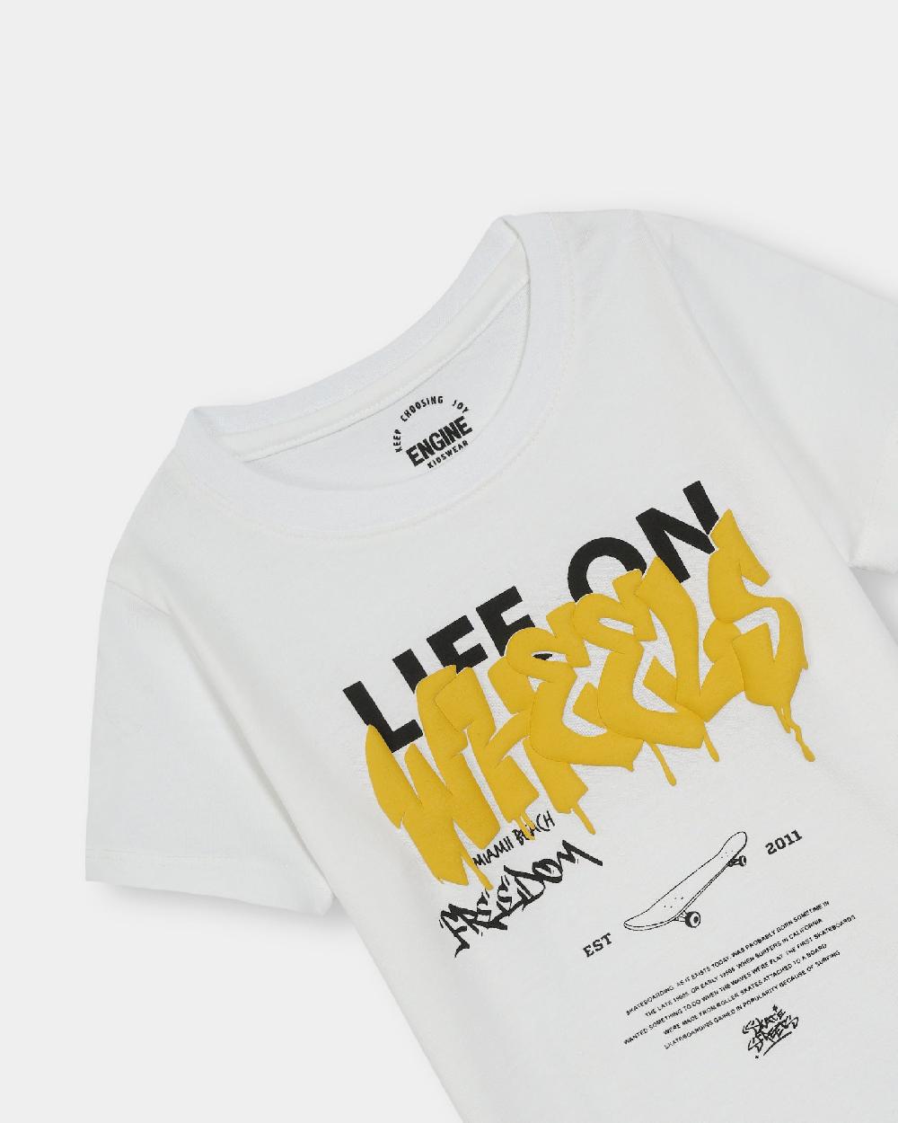 Engine Boys T Shirt VTT152-2YR-WHT