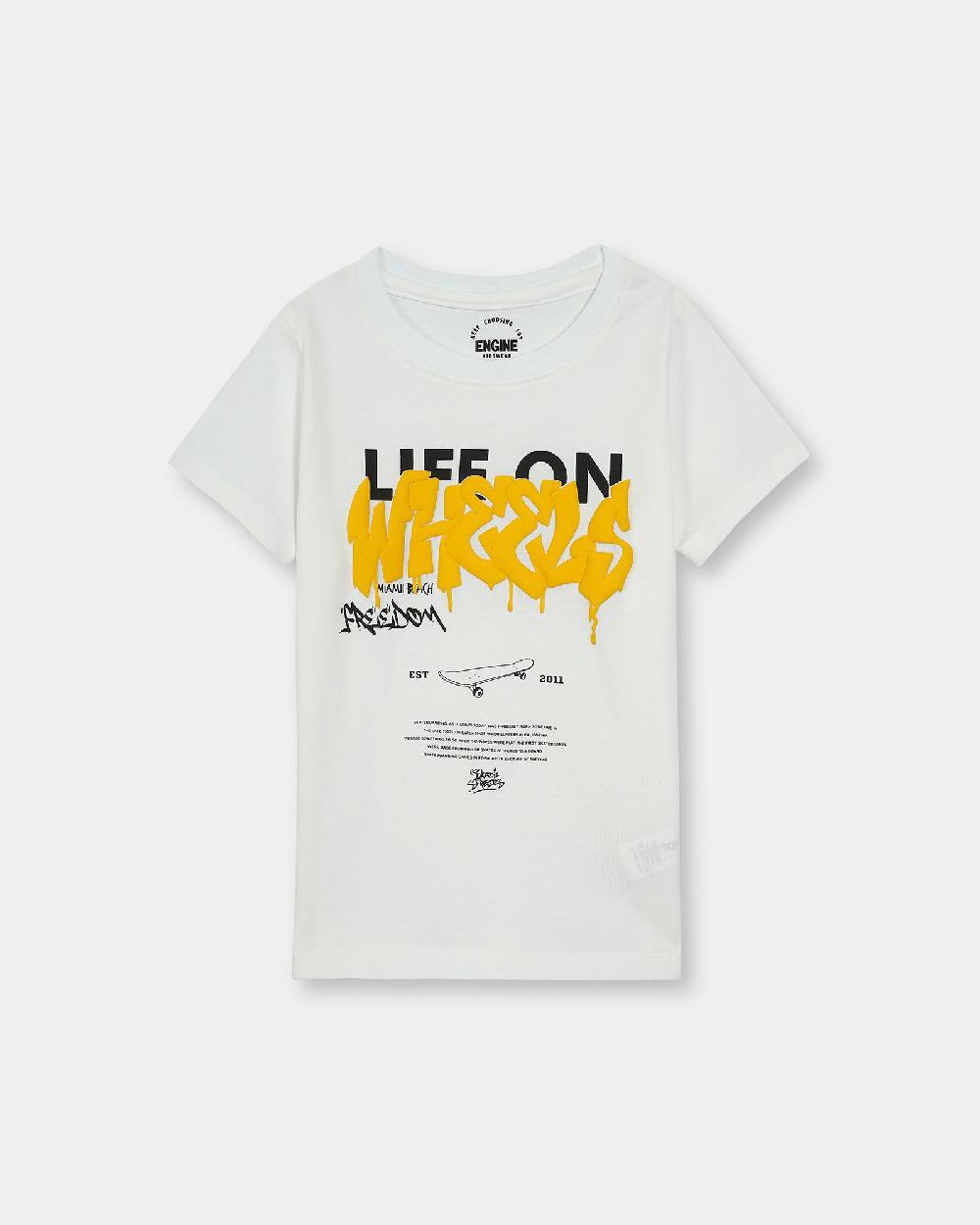 engine Boys T Shirt VTT152-2YR-WHT