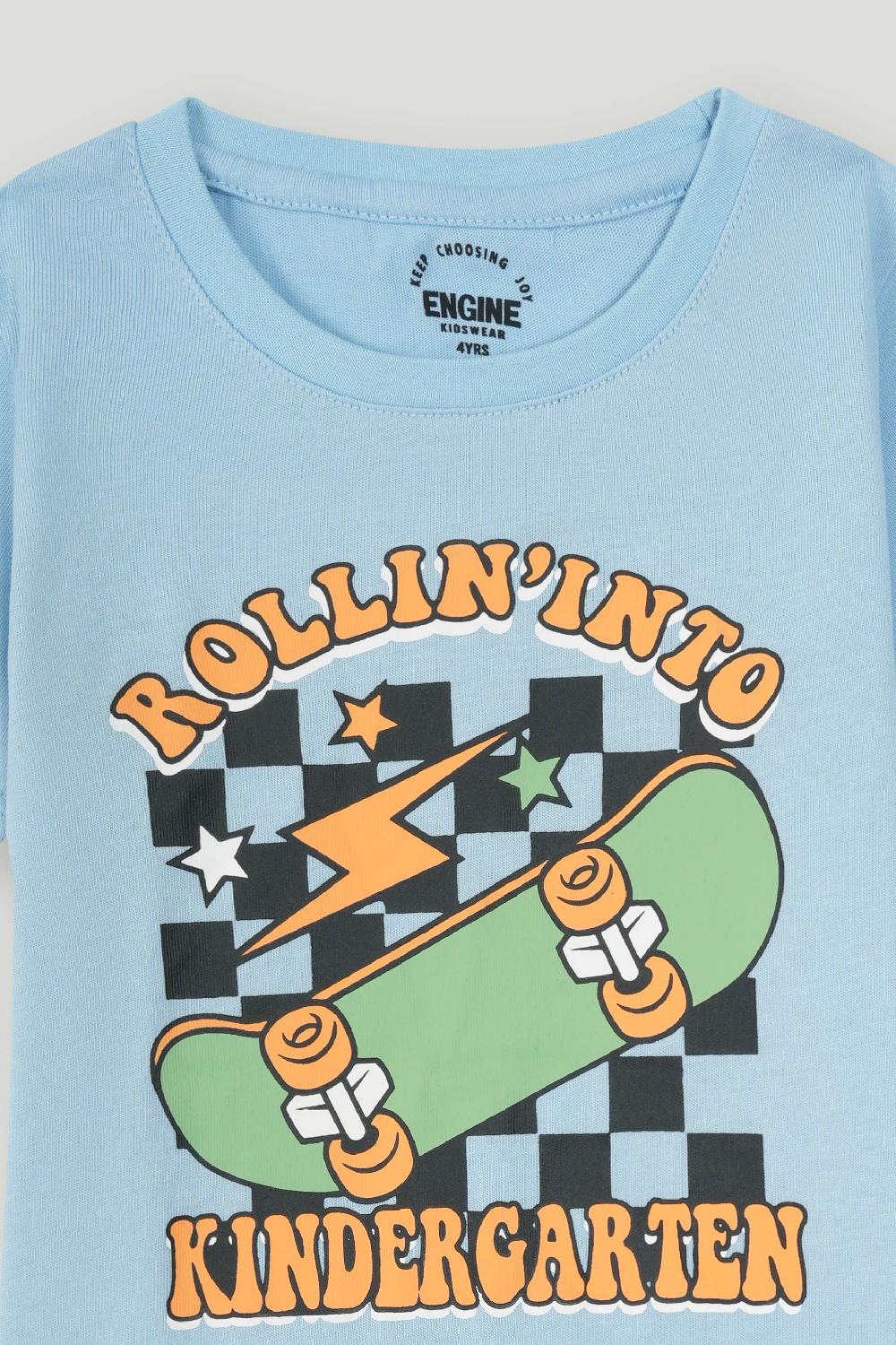 Engine Boys T Shirt VTT218-2YR-LBL