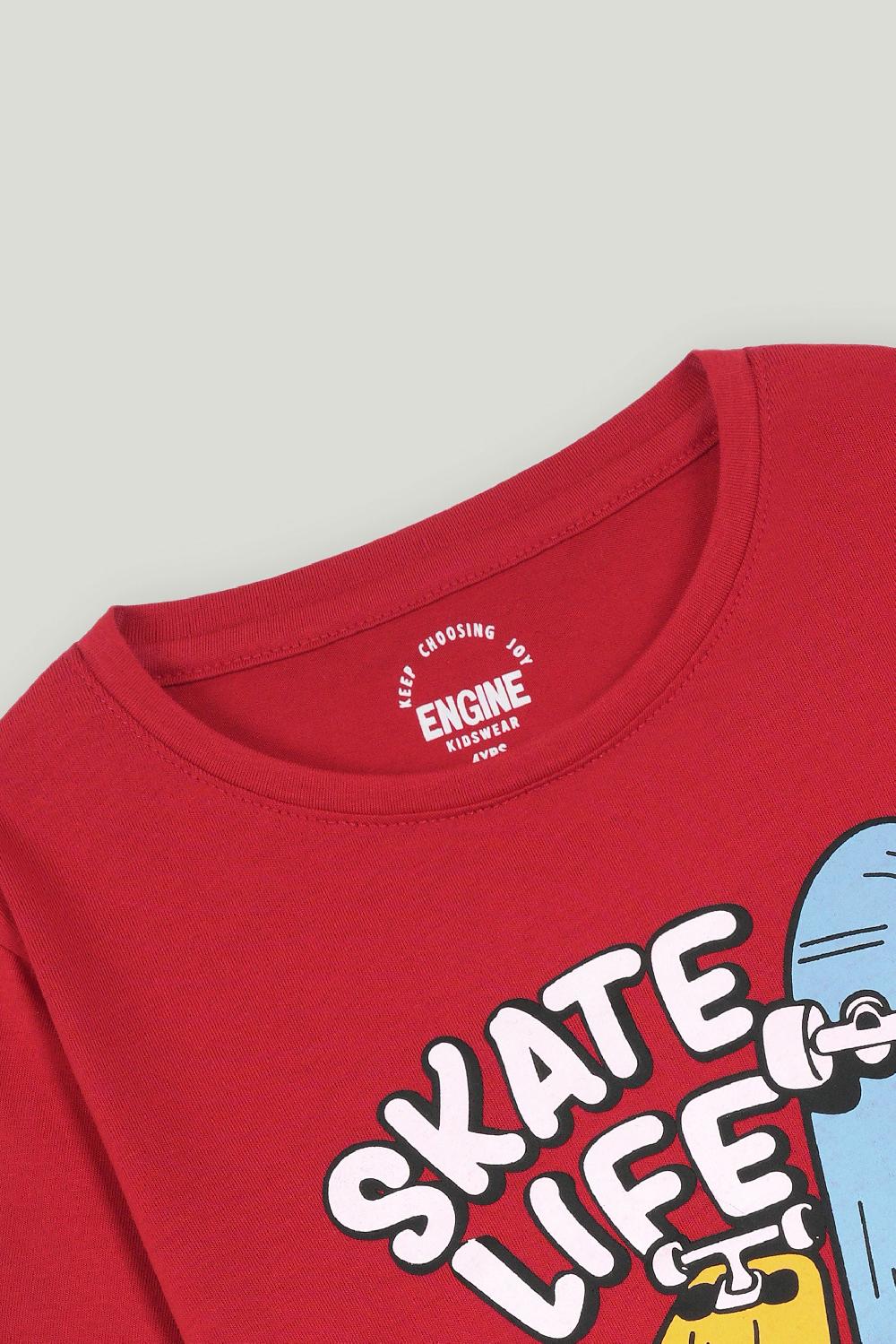 Engine Boys T Shirt VTT230-2YR-RED