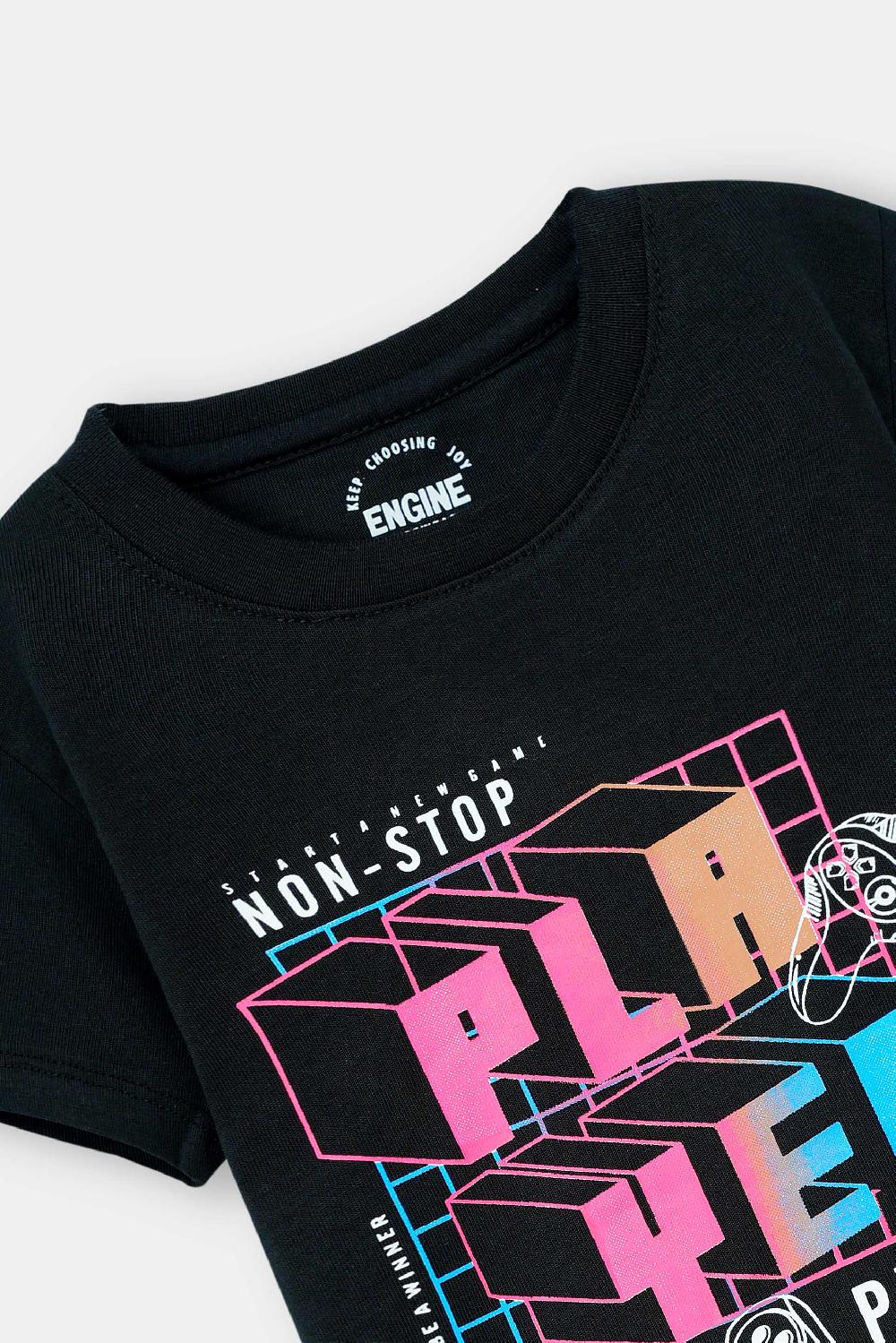 Engine Boys T Shirt VTT234-2YR-BLK