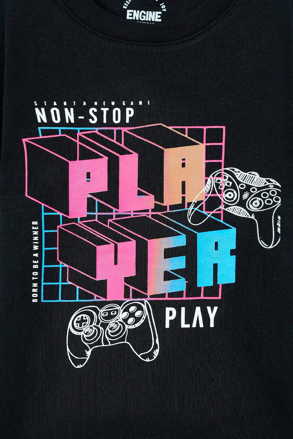 Engine Boys T Shirt VTT234-2YR-BLK